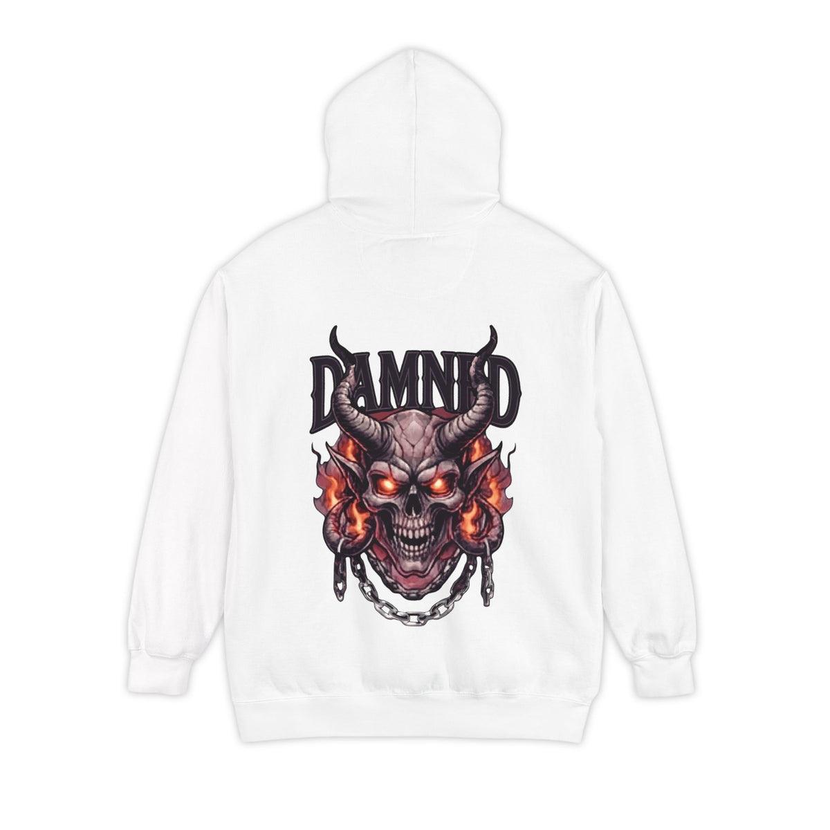Color: White | Damned Garment-Dyed Hoodie