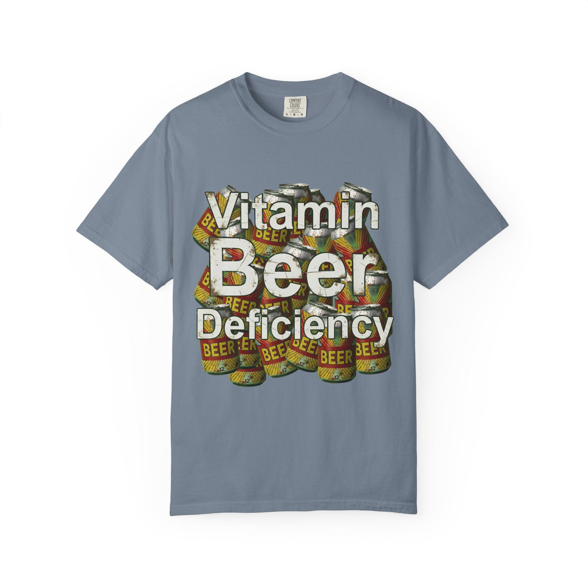 Color: Blue Jean | Vitamin Beer: My Daily Dose | Garment-Dyed Tee — AttitudeShirts