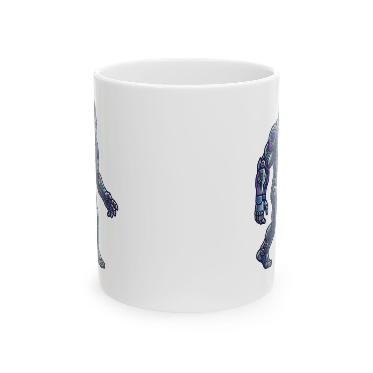 "Cyber Bigfoot" White Ceramic Mug