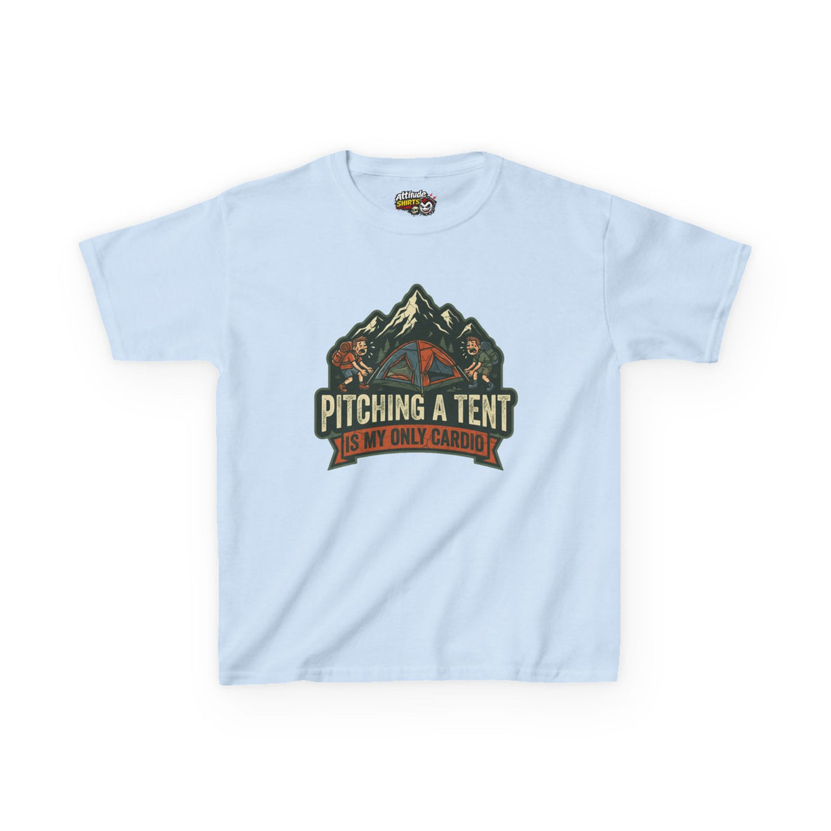 Pitching A Tent Is My Only Cardio Kids Tee