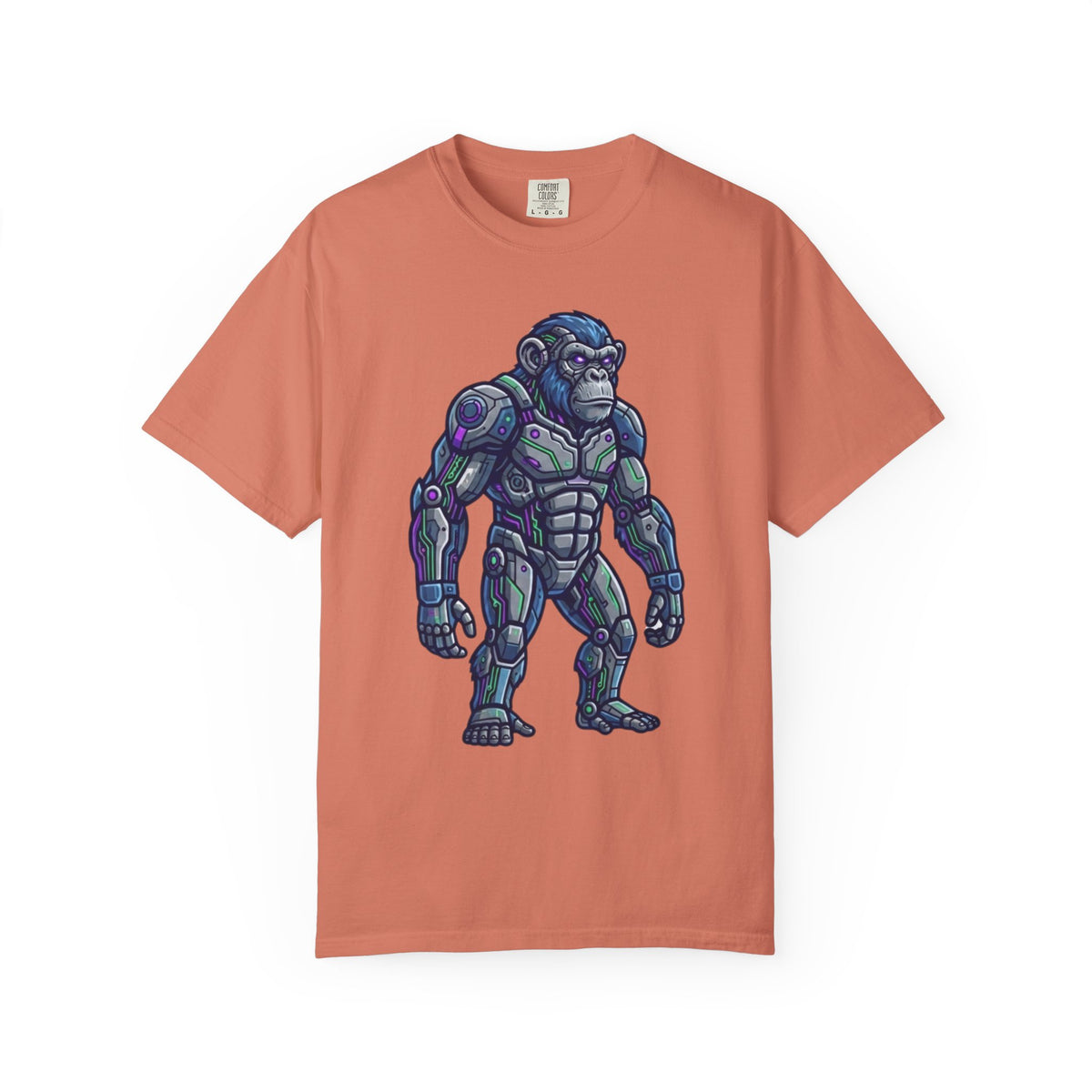 Color: Terracotta | Cyber Chimp Unisex Garment-Dyed Tee