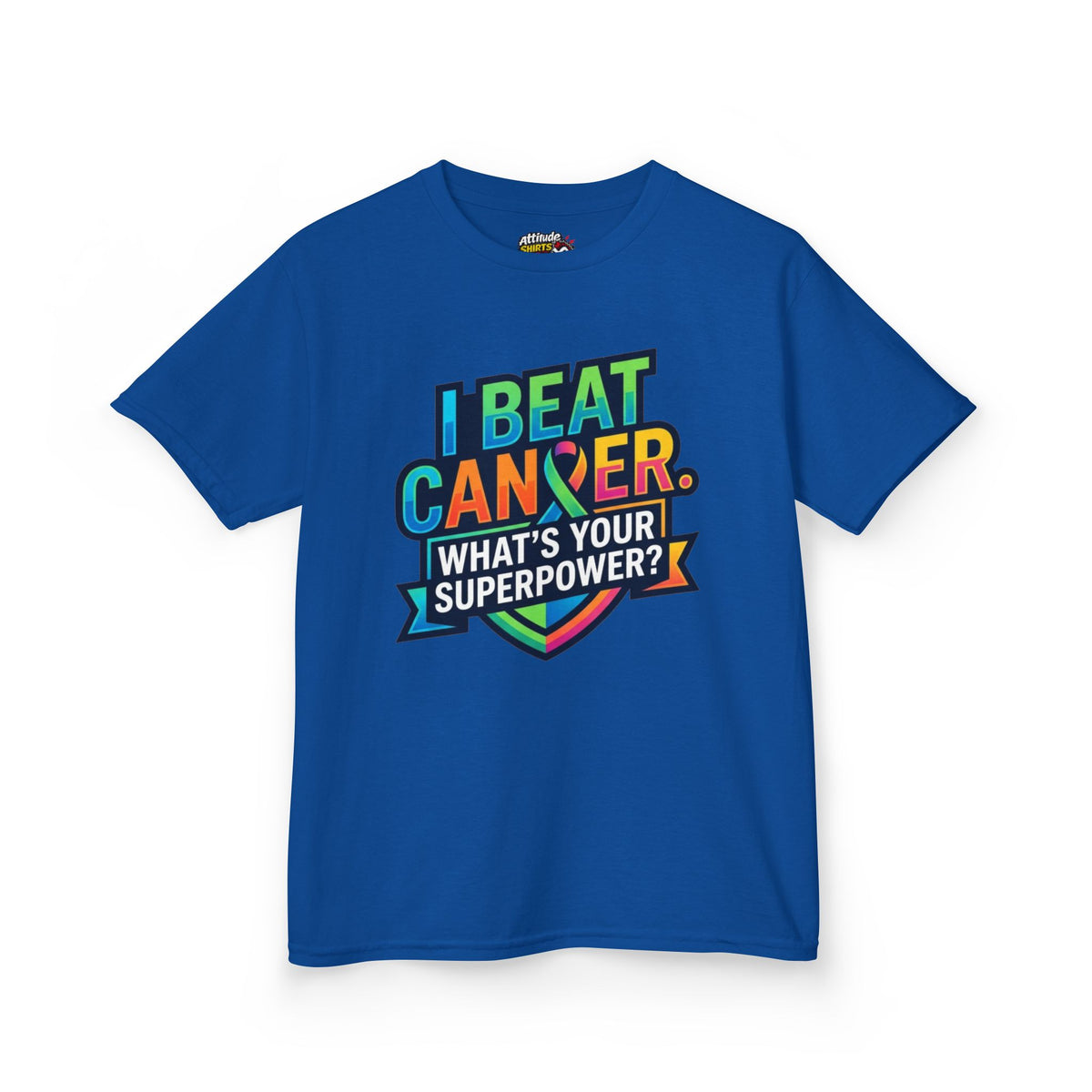 Color: Royal | I Beat Cancer - What is Your Superpower Kids Tee