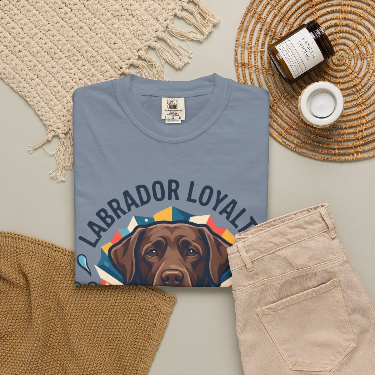 Labrador Loyalty Swim Fetch Unisex Garment-Dyed Tee