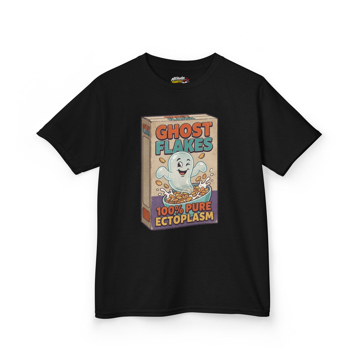 Color: Black | Ghost Flakes Kids Tee