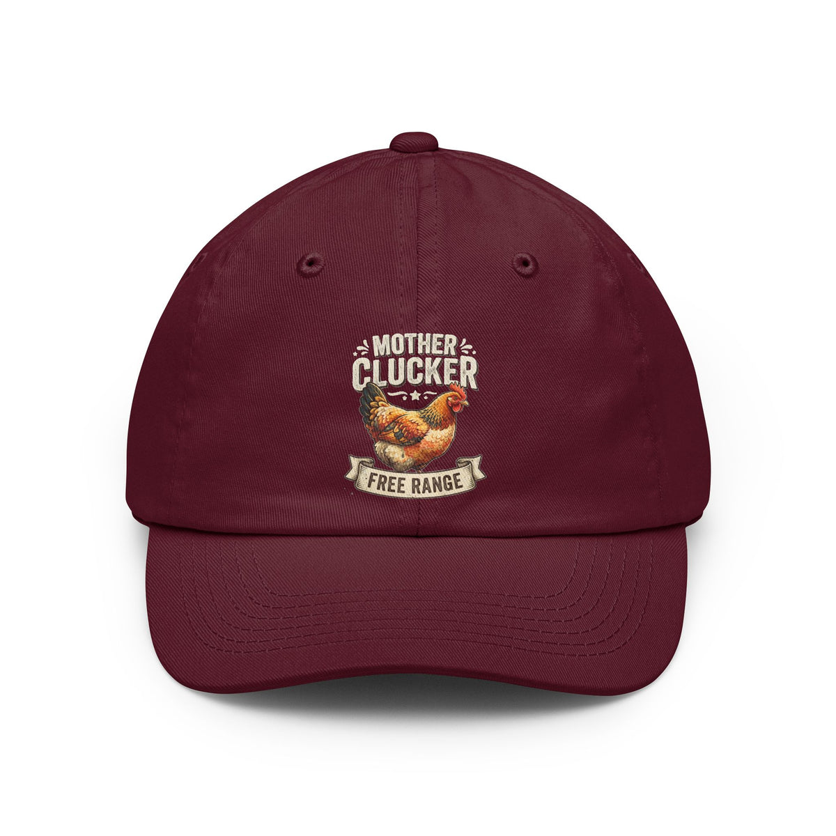 Color: Maroon | Mother Clucker Dad Hat — Graphic
