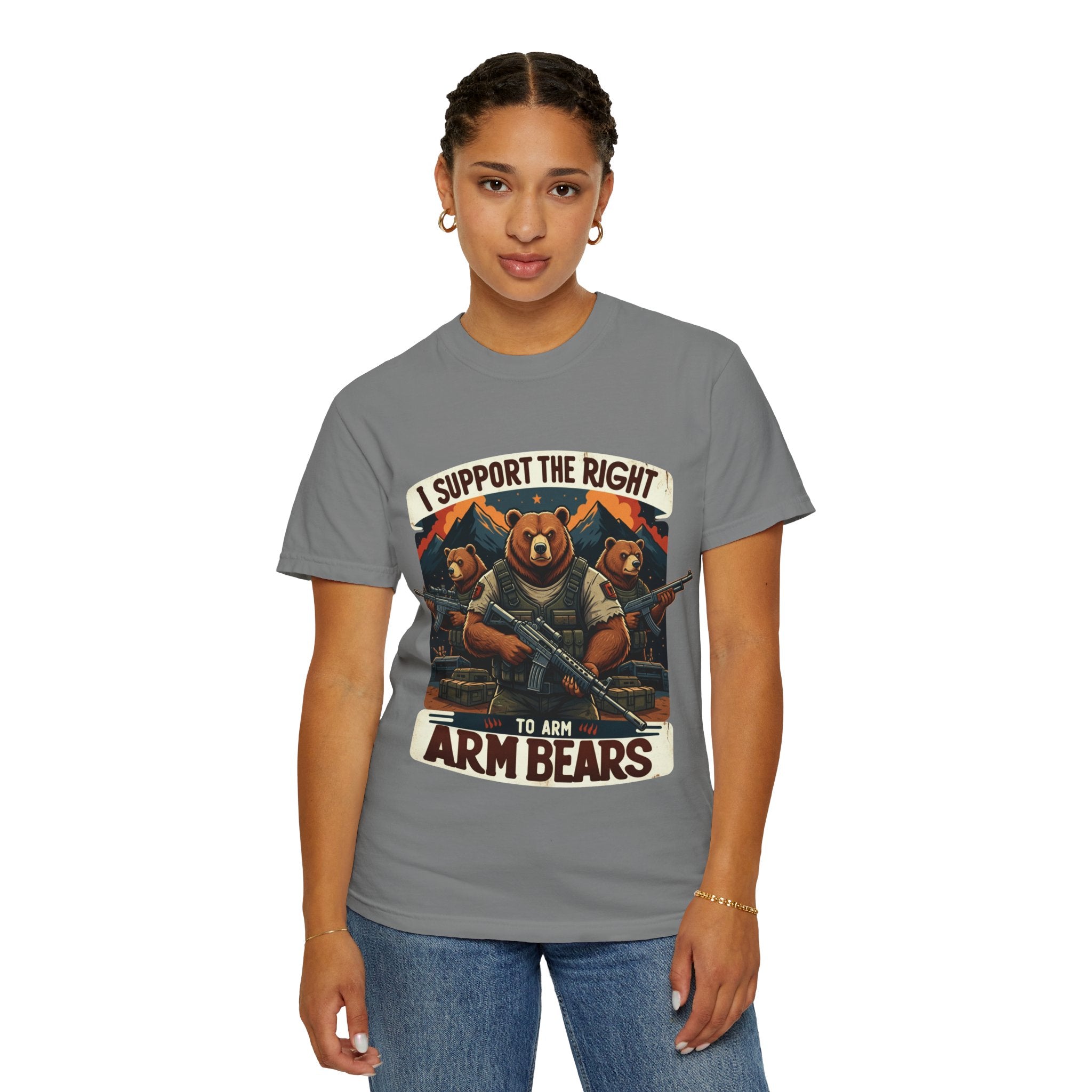 "The Right to Arm Bears (Mountain Division)" Unisex Garment-Dyed T-shirt