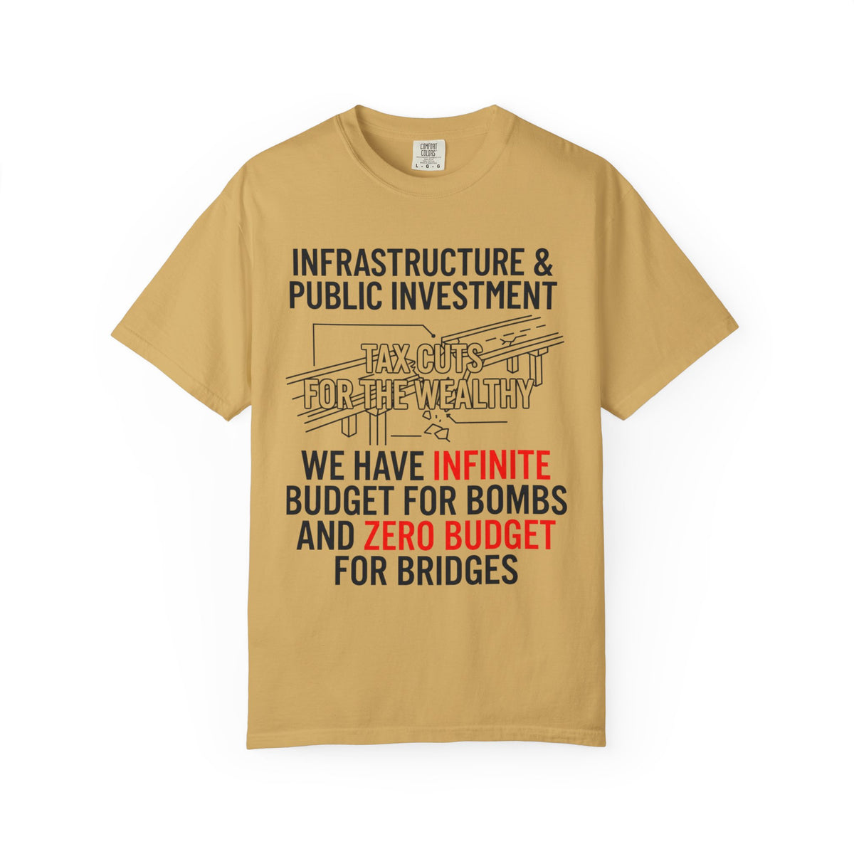 "Protest Series - Fix The Roads" Unisex Garment-Dyed Tee