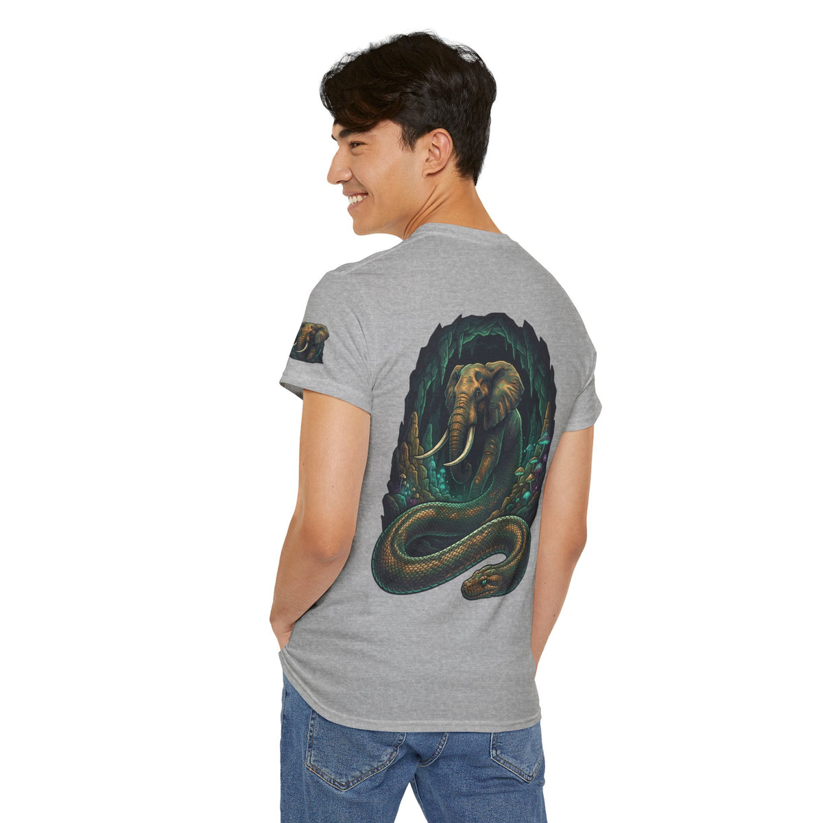 Color: Sport Grey | Grootslang (South African Mythology) Premium Graphic Tee