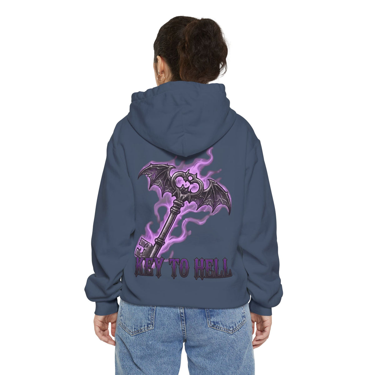 Color: Denim | Skeleton Key Garment-Dyed Hoodie