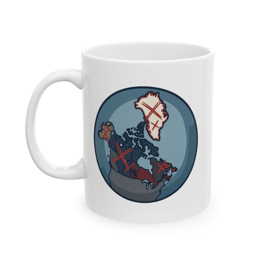 "Loose Talk About Countries That Aren't His" White Ceramic Mug — Graphic