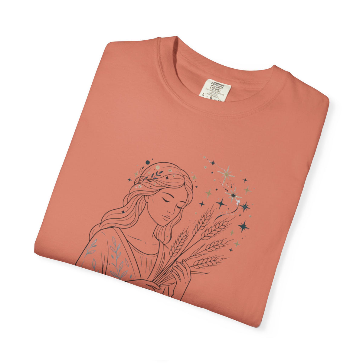 "Virgo The Wheat Maiden" Unisex Garment-Dyed Tee