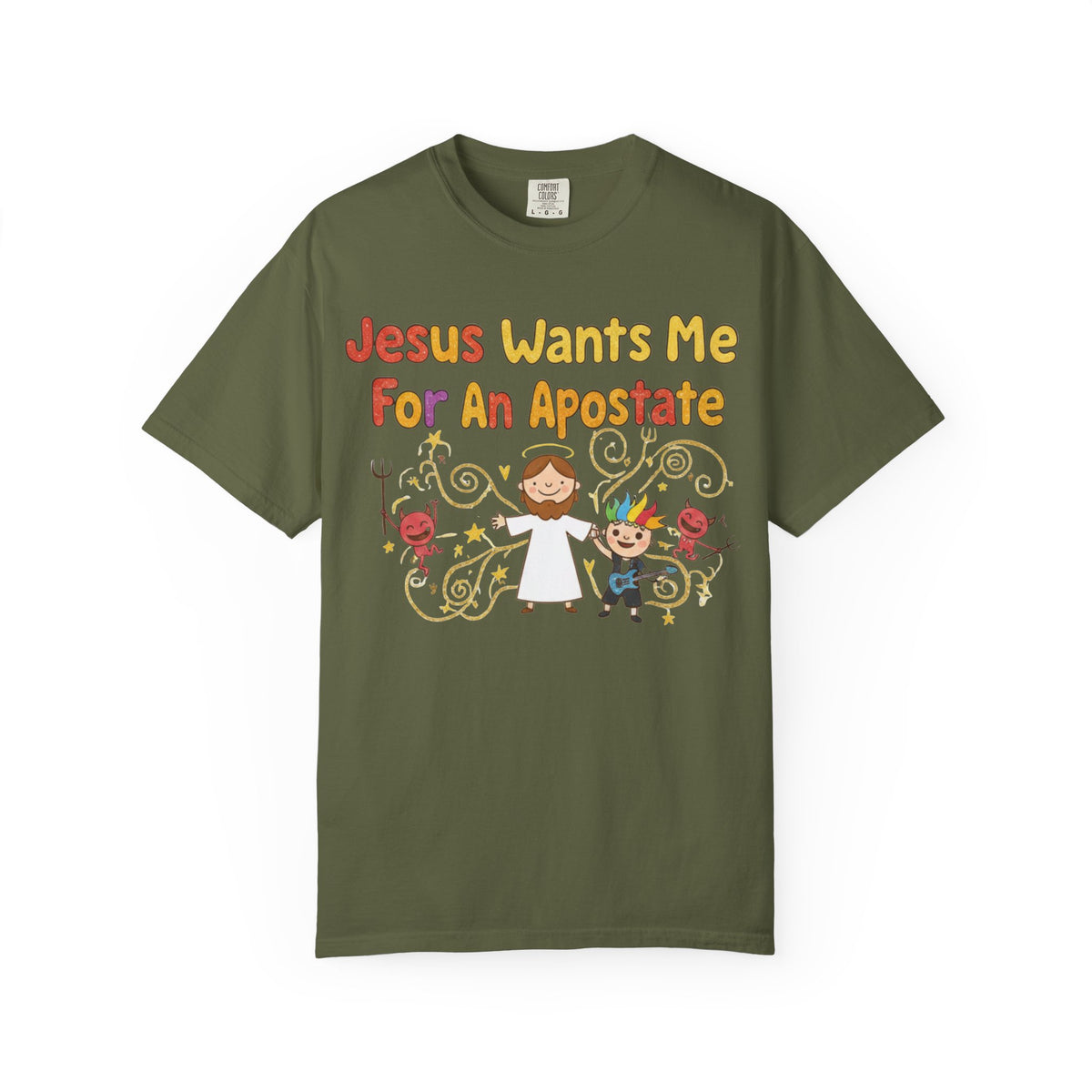 Color: Hemp | Jesus Wants Me For An Apostate Unisex Garment-Dyed T-shirt