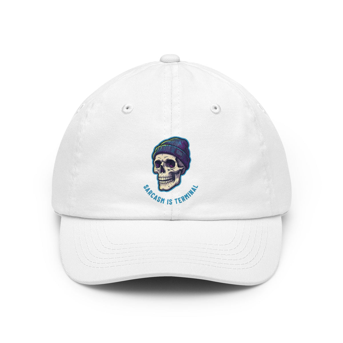 Color: White | Cancer Sucks But My Sarcasm Is Terminal Dad Hat — Graphic