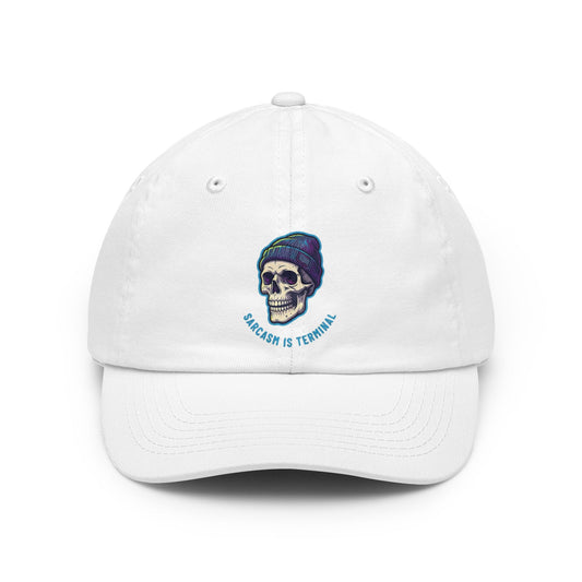 Color: White | Cancer Sucks But My Sarcasm Is Terminal Dad Hat — Graphic