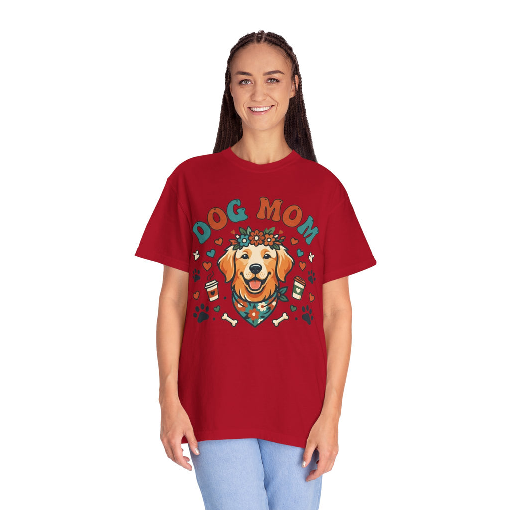 "Dog Mom" Unisex Garment-Dyed Tee