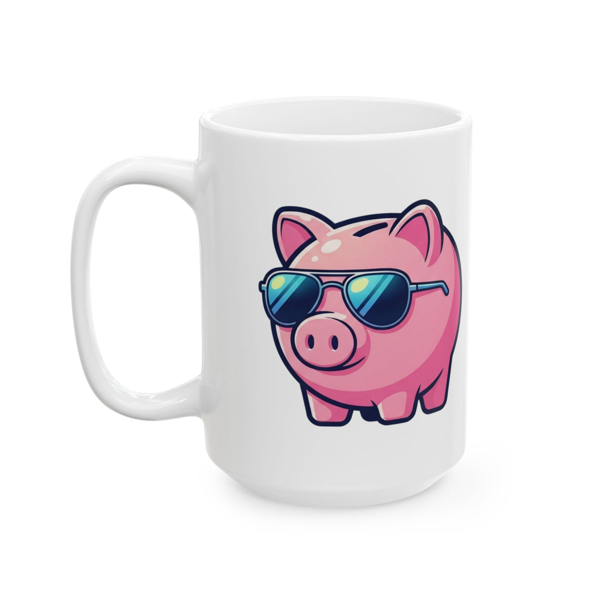 "Favortie Childhood Memories - Not Paying Bills" White Ceramic Mug — Graphic