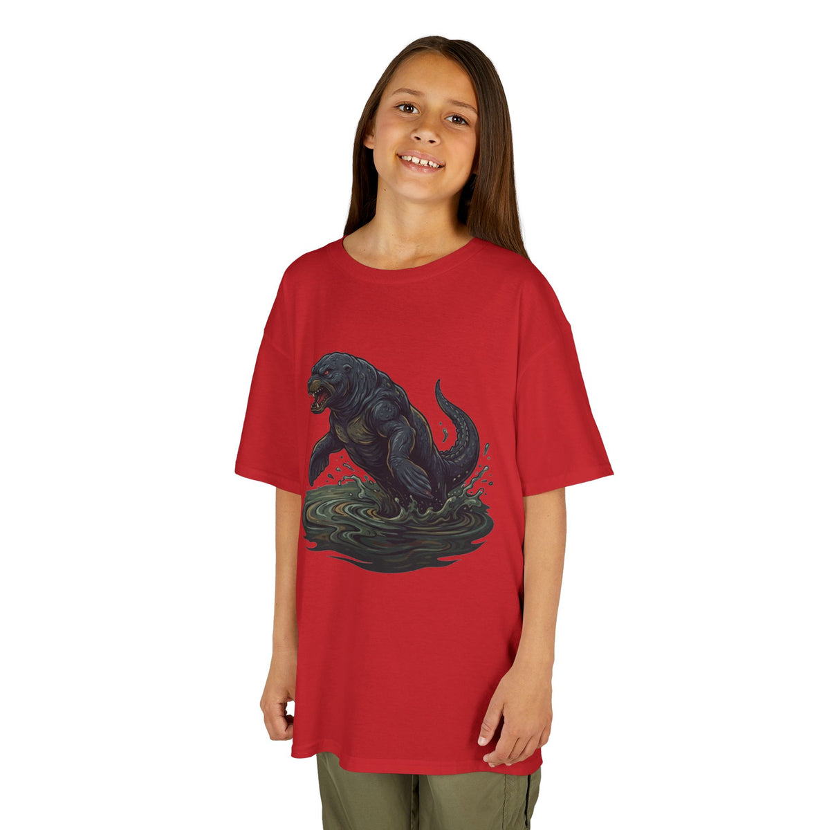 Color: Red | Bunyip (Australian Aboriginal Mythology) Kids Tee