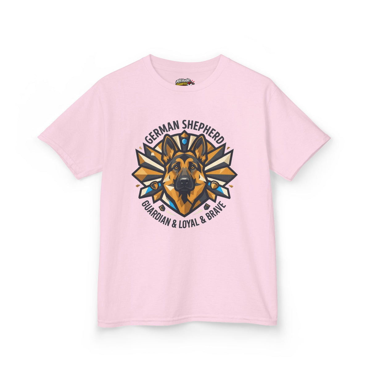 "German Shepherd Guardian Loyal Brave" Kids Tee