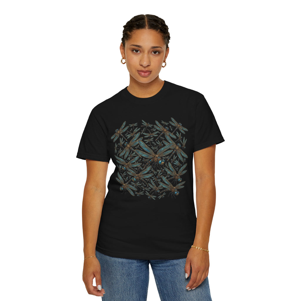 "Dragonfly Swarm" Unisex Garment-Dyed Tee