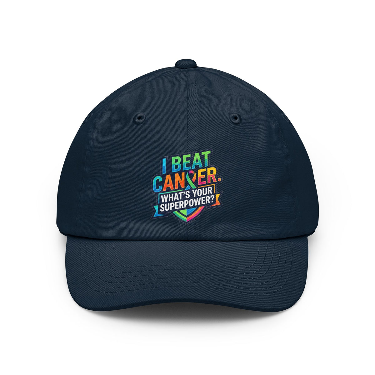 Color: Navy | I Beat Cancer - What is Your Superpower Dad Hat