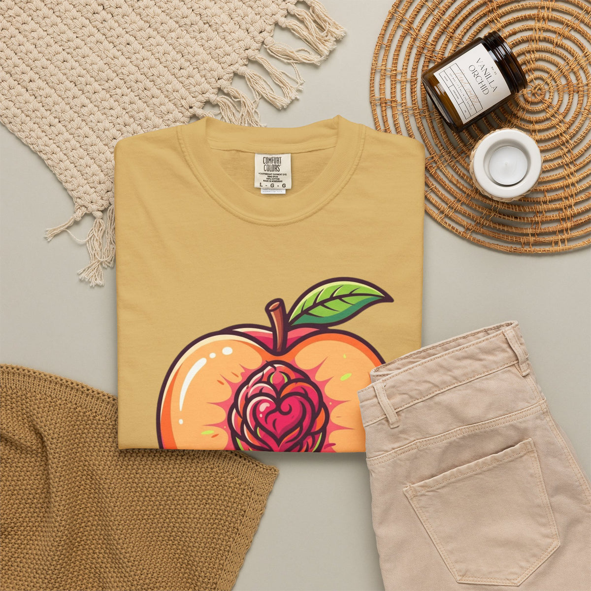"Warm Sweet Juicy" Unisex Garment-Dyed Tee