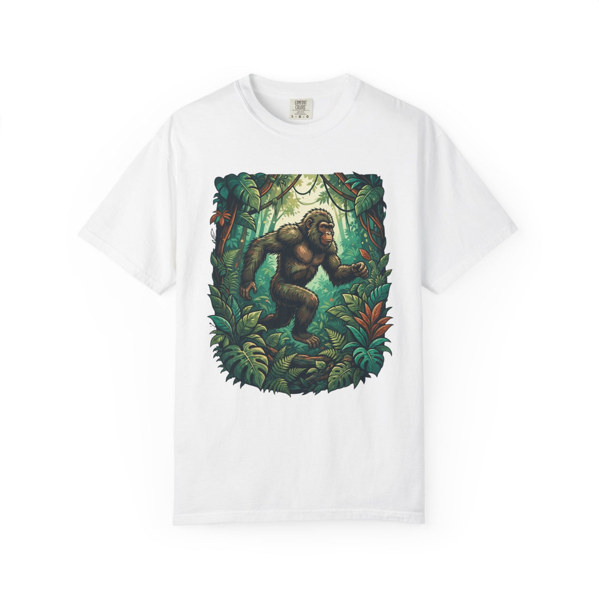 Color: White | The Bukit Timah Monkey Man (Singapore) Unisex Garment-Dyed Tee