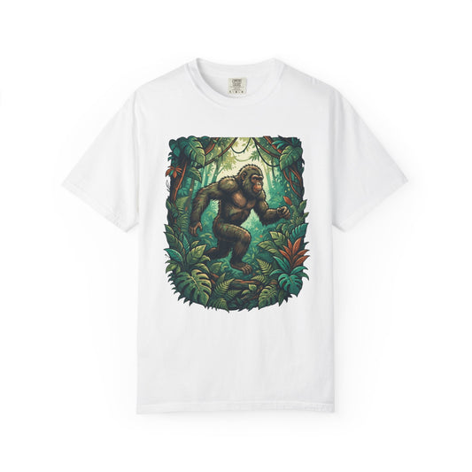Color: White | The Bukit Timah Monkey Man (Singapore) Unisex Garment-Dyed Tee