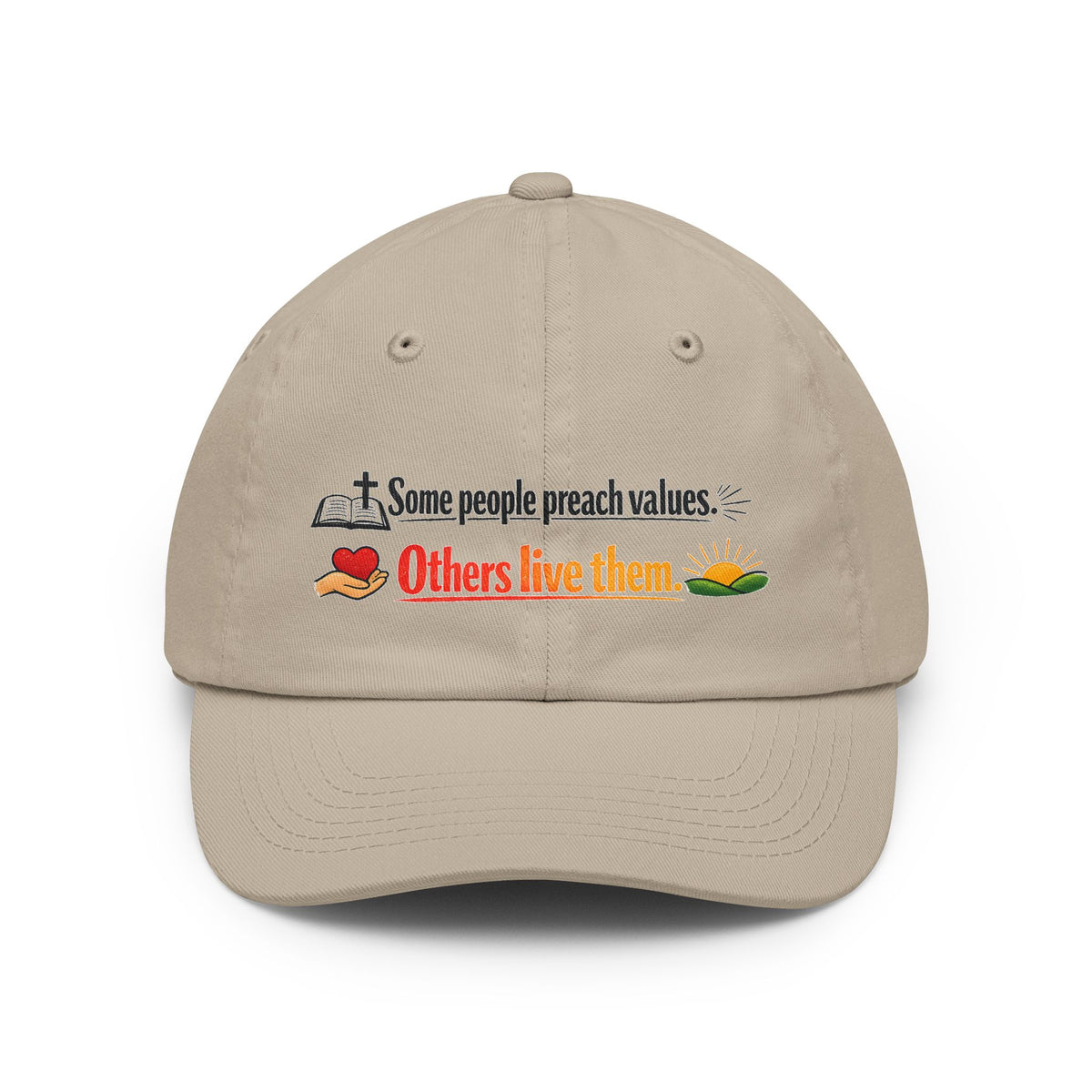 Color: Stone | Some People Preach Values Dad Hat