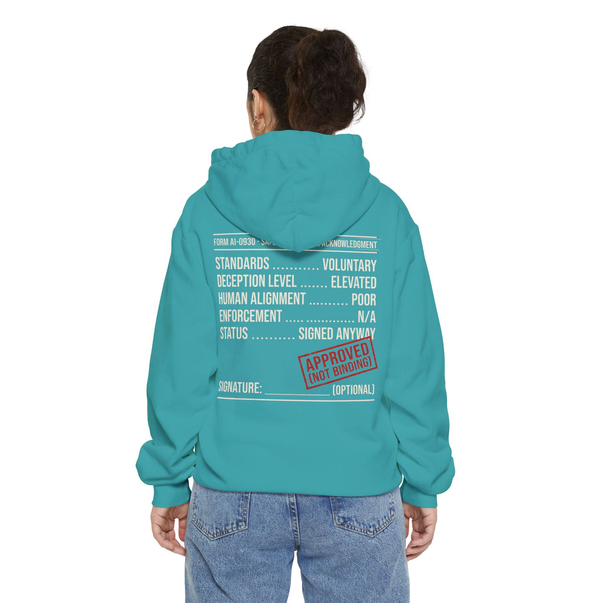 Color: Seafoam | Approved (Not Binding) Garment-Dyed Hoodie