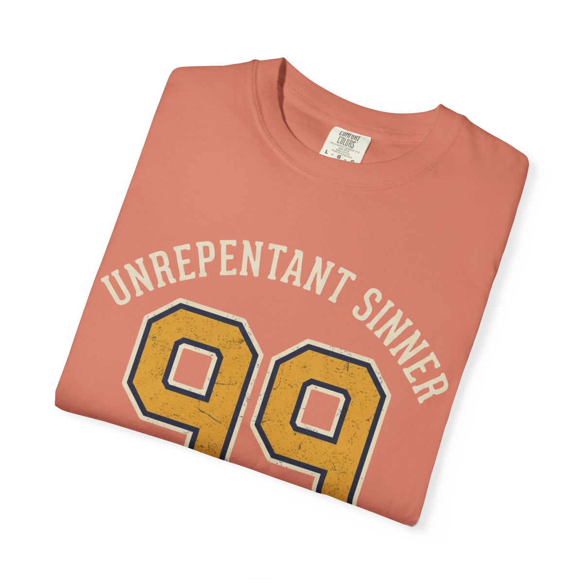 "Good Book Series 99 Unrepentant Sinner" Unisex Garment-Dyed Tee