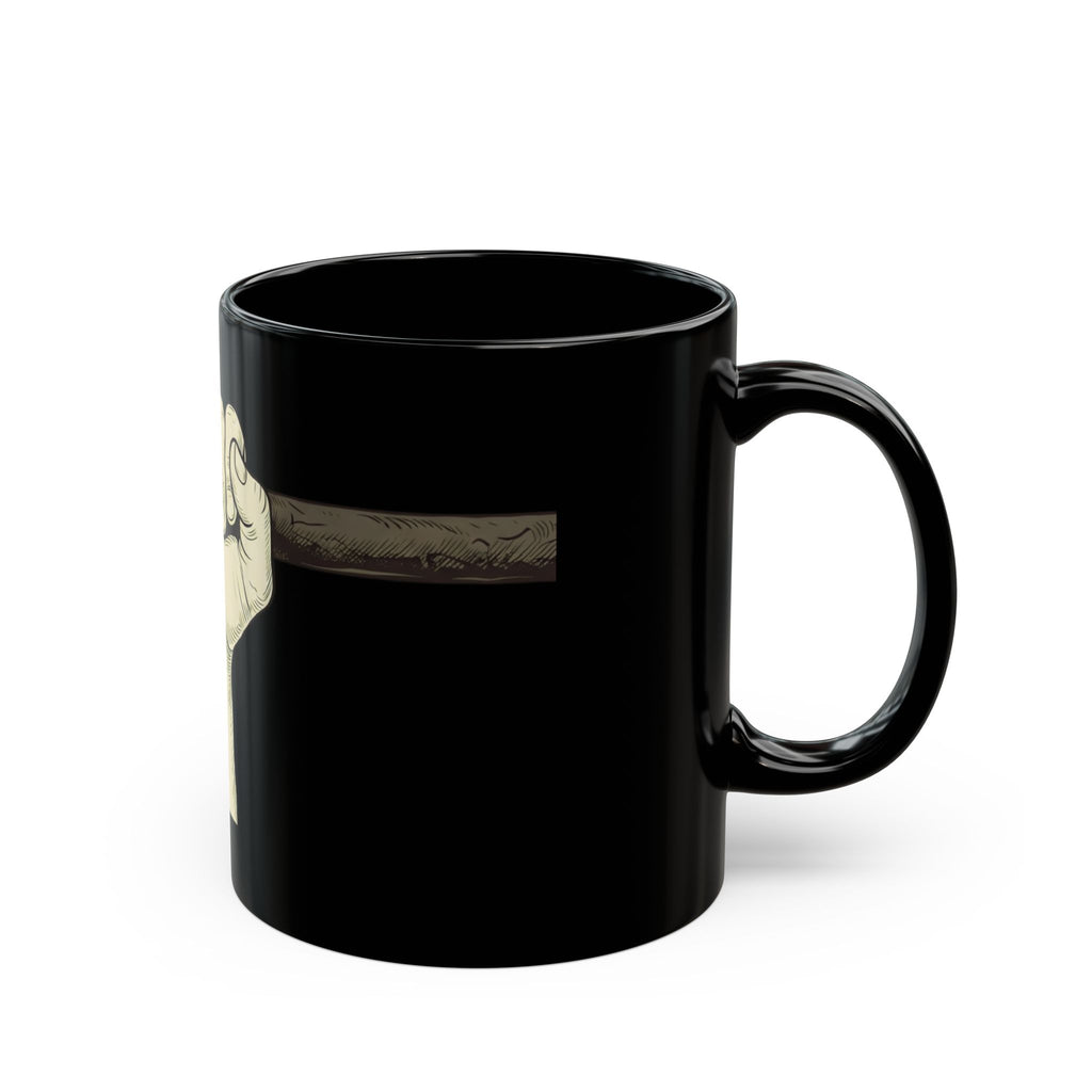 "Hold to the Rod" Black Ceramic Mug — Graphic
