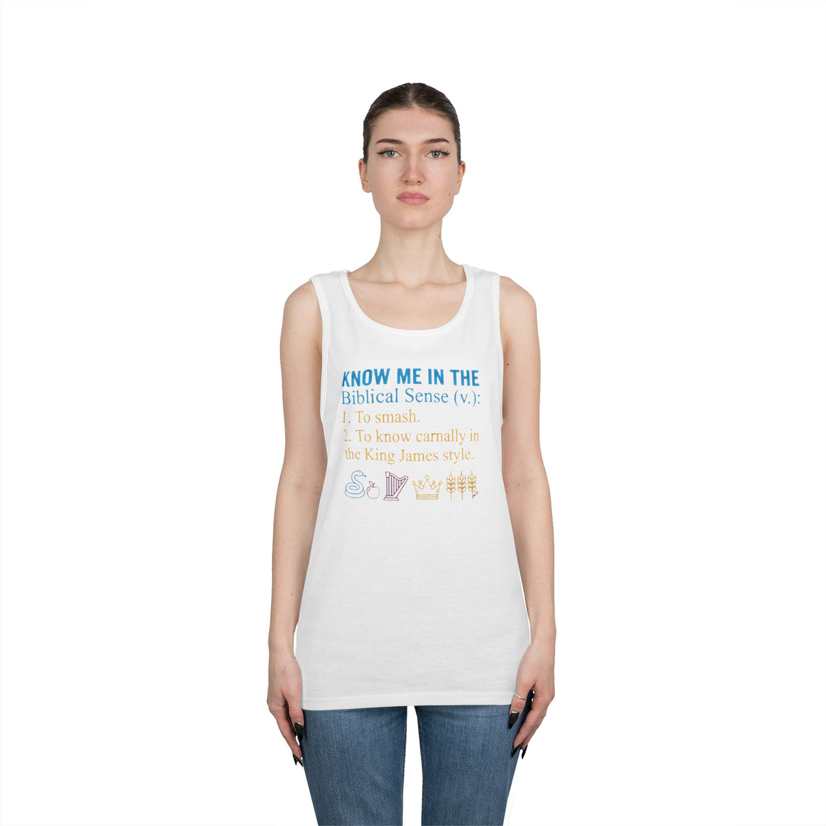 "Good Book Series Know Me In The Biblical Sense" Tank Top