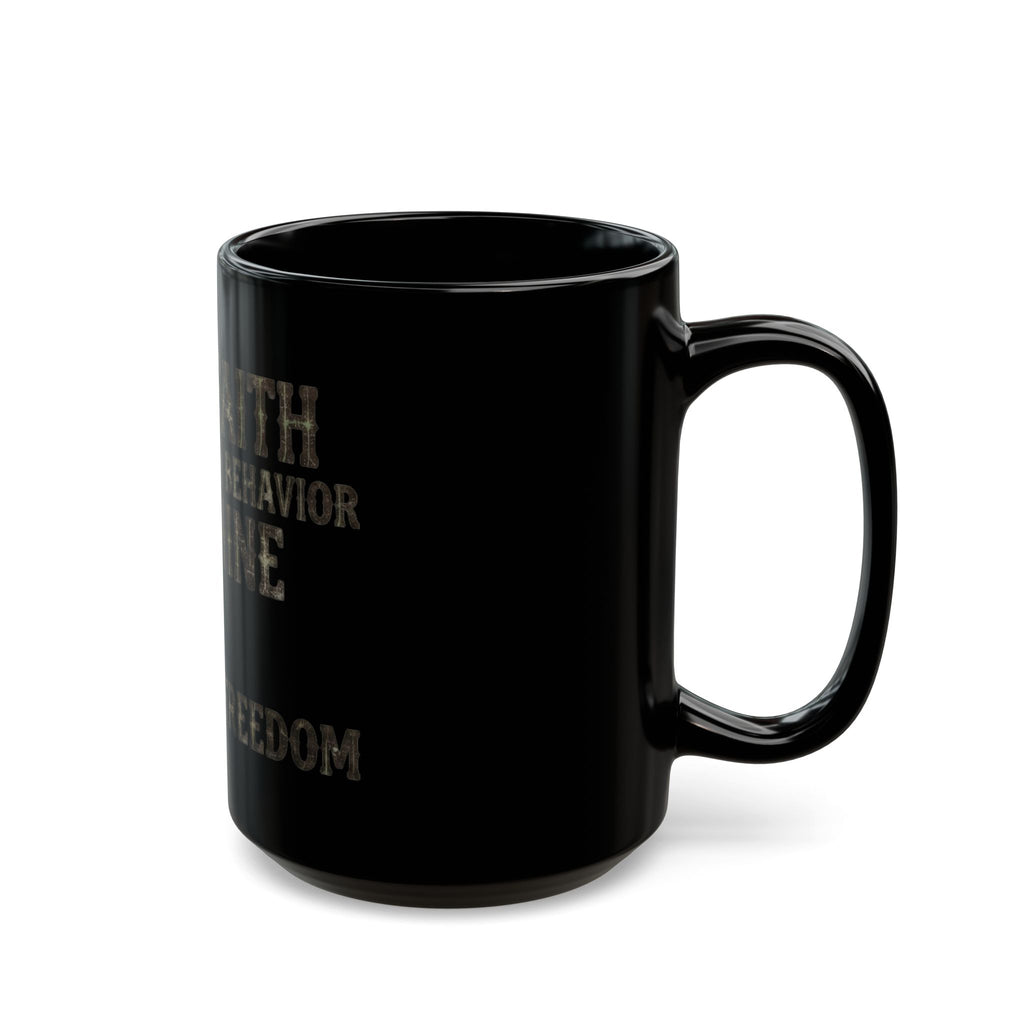 "Religious Freedom" Black Ceramic Mug