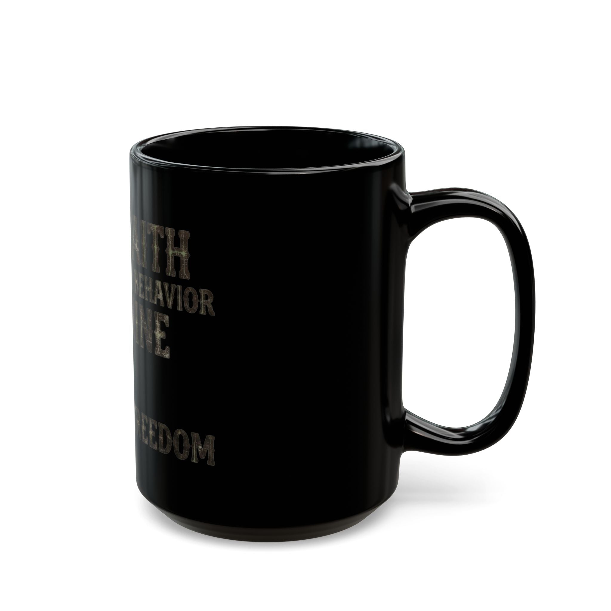 "Religious Freedom" Black Ceramic Mug