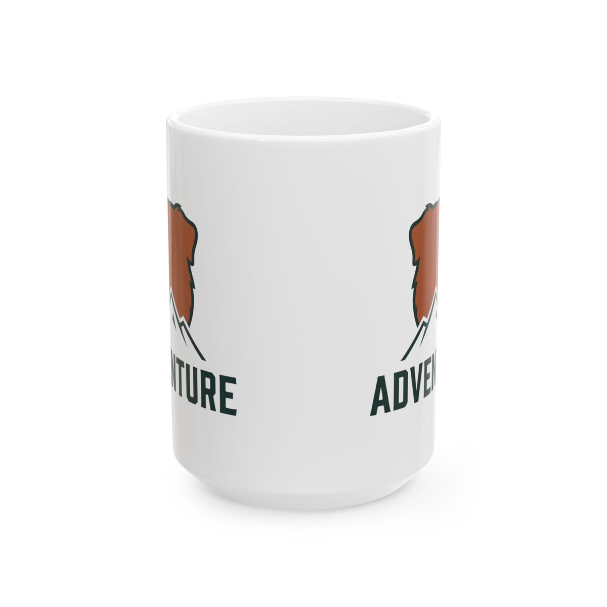 "Adventure Dog" White Ceramic Mug — Graphic