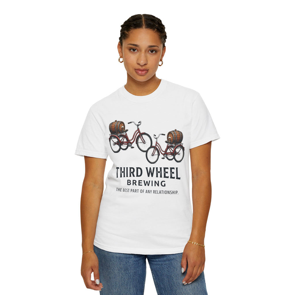 "Third Wheel Brewing" Unisex Garment-Dyed Tee