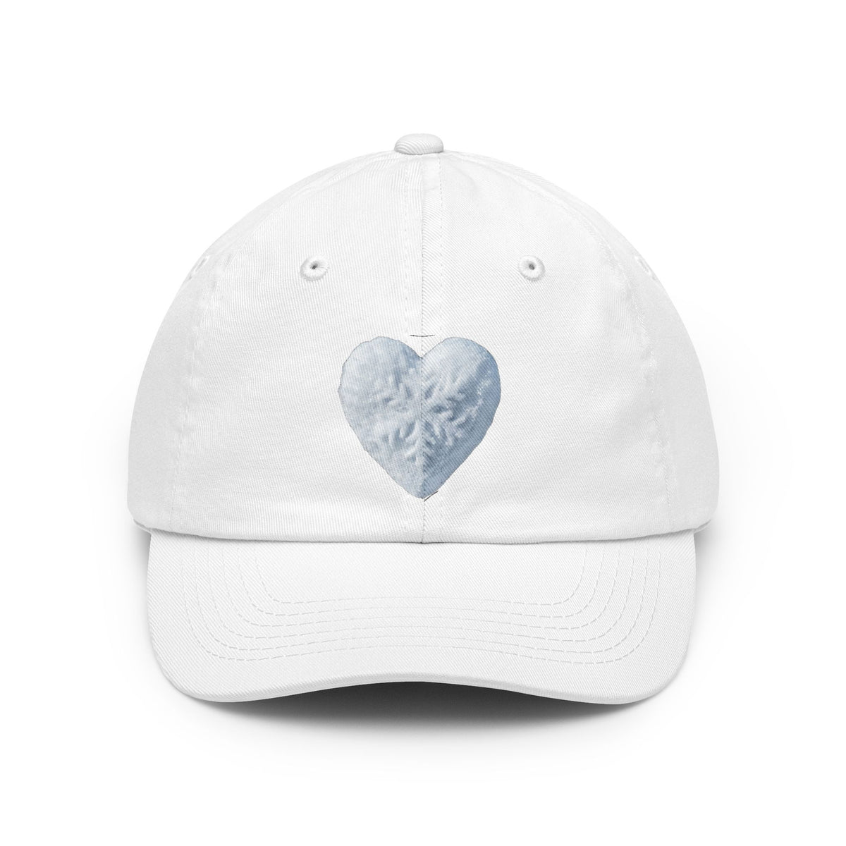 Color: White | I Love Snow Dad Hat — Graphic