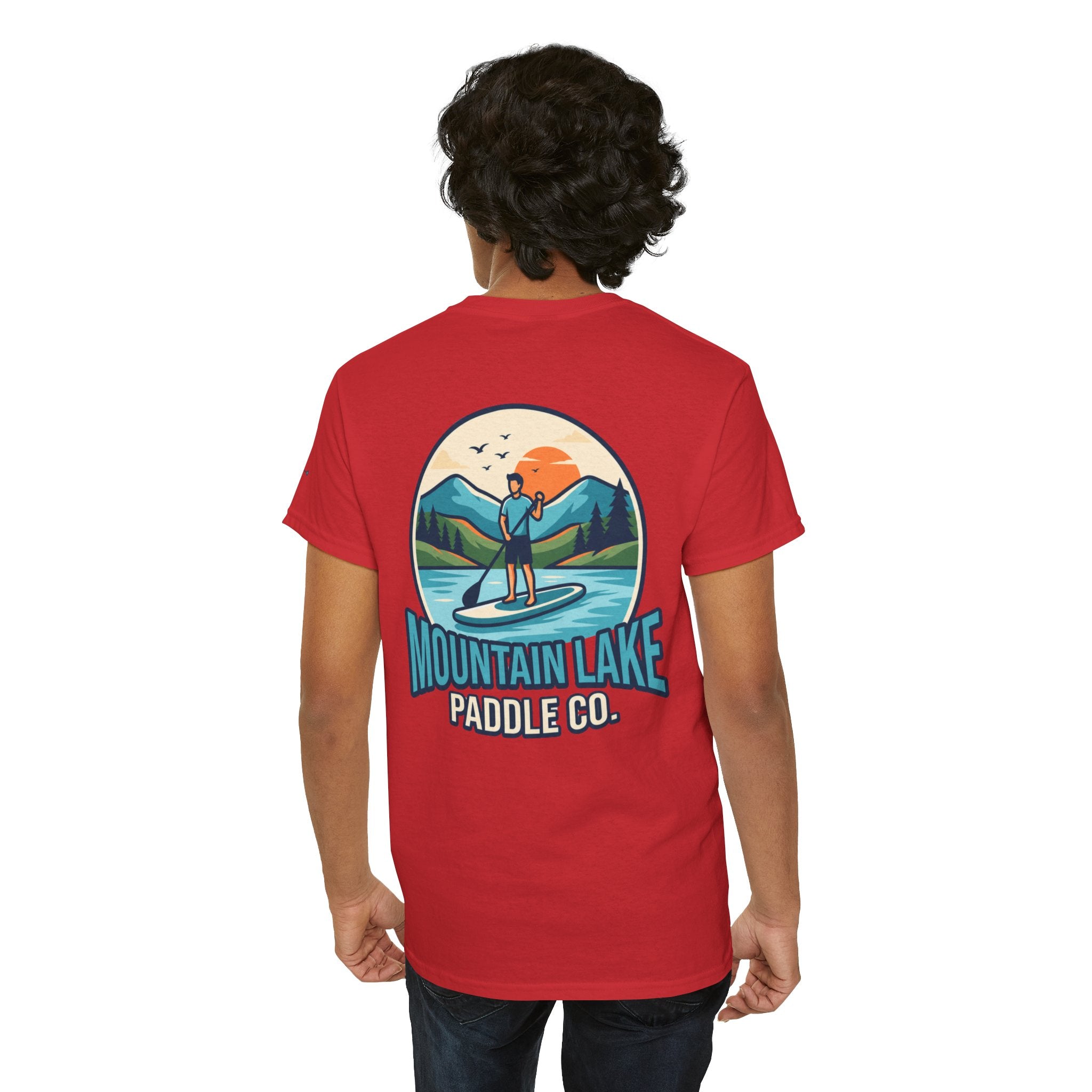 "Mountain Lake Paddle Board" Premium Graphic Tee