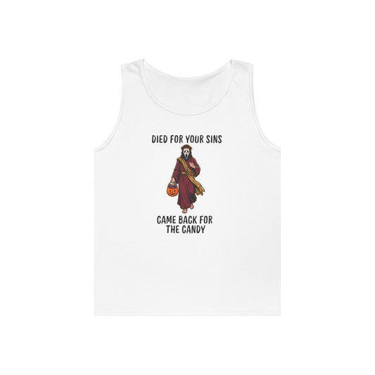 Color: White | Died for Your Sins, Came Back for the Candy Tank Top