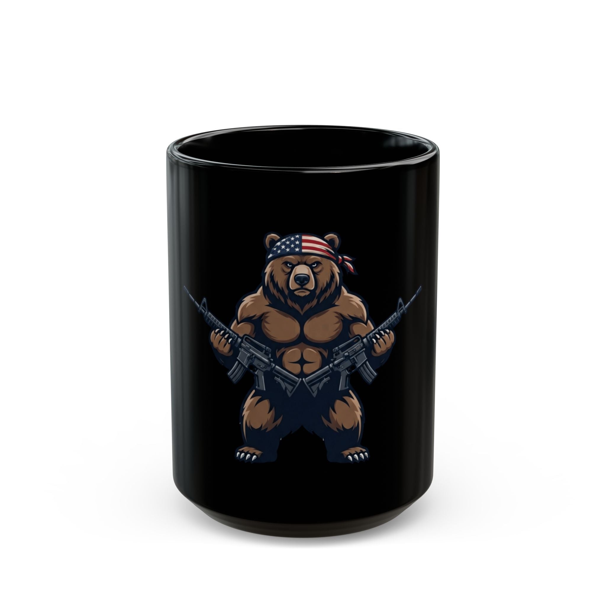 "Right to Arm Bears" Black Ceramic Mug — Graphic