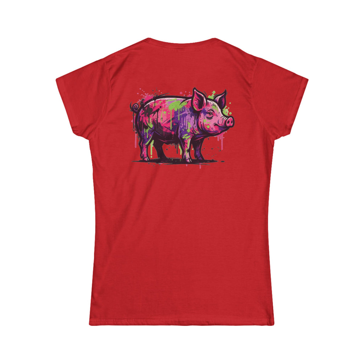 Color: Red | Barnyard Pig Women's Tee