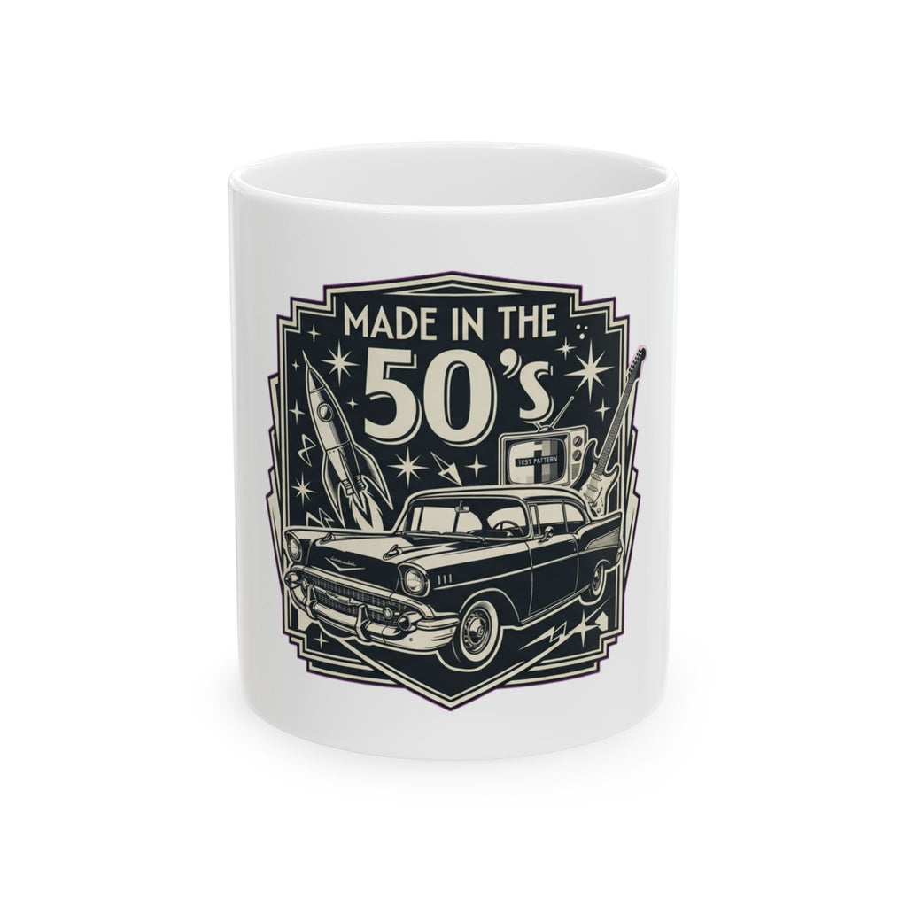 "Made in the 50's" White Ceramic Mug
