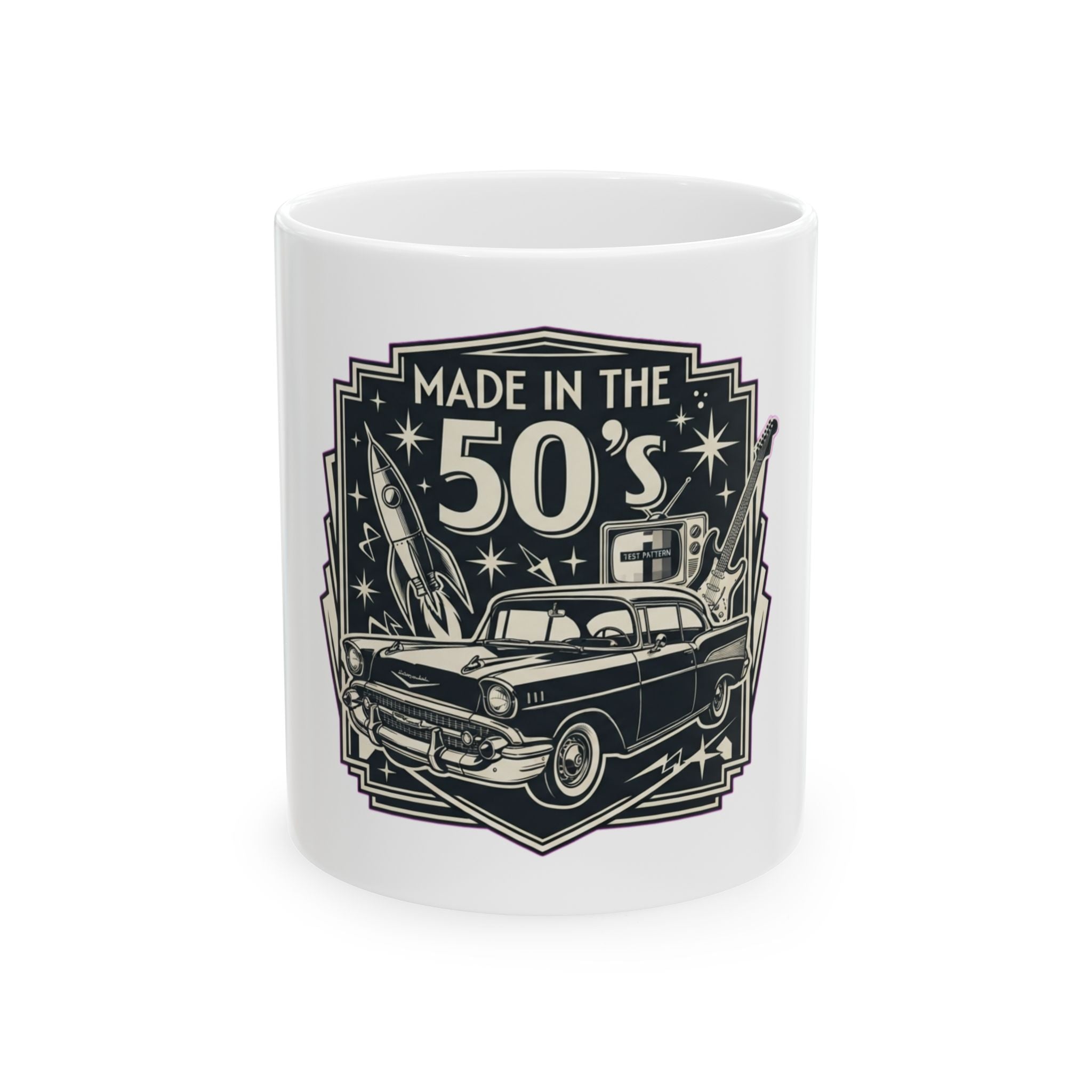 "Made in the 50's" White Ceramic Mug
