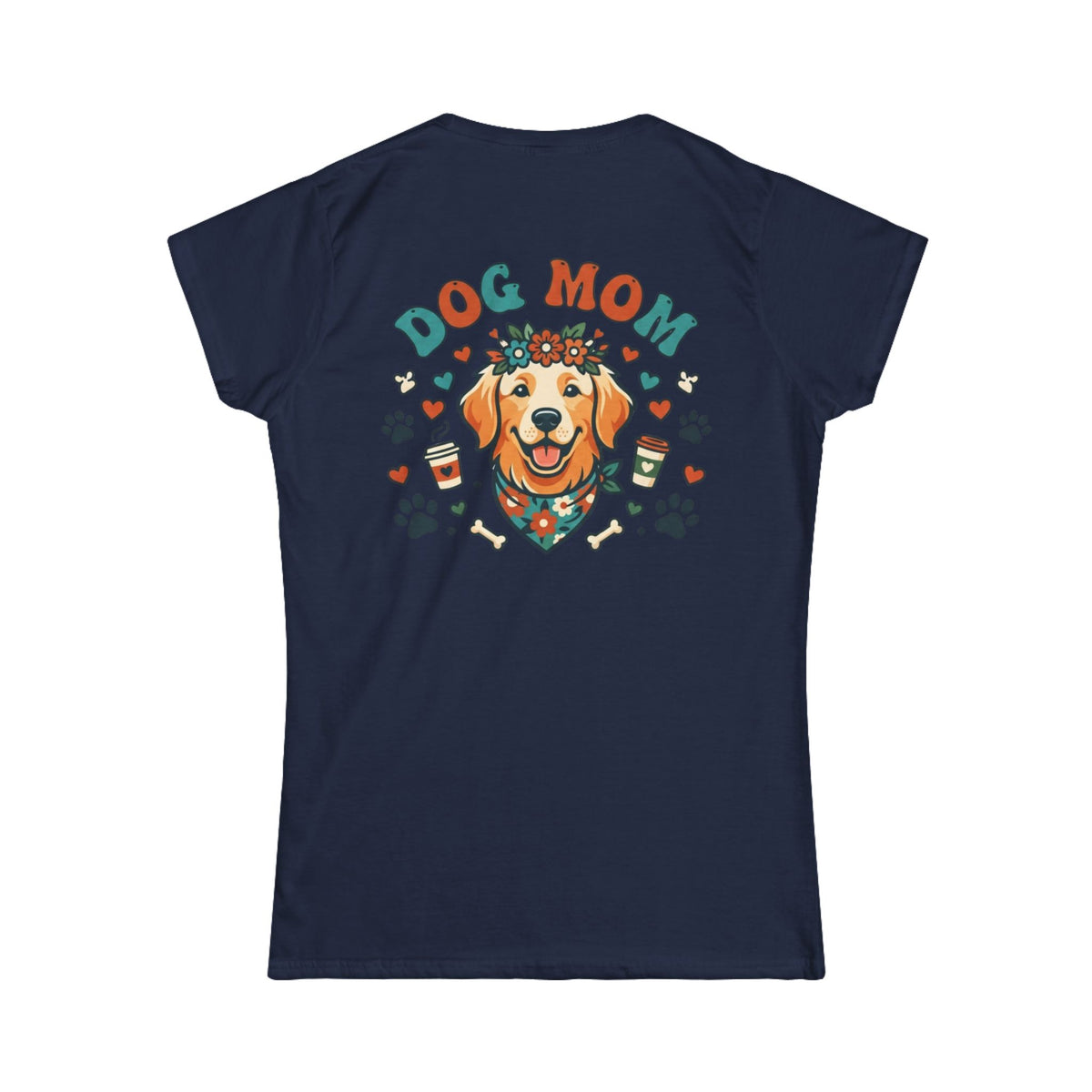 Color: Navy | Dog Mom Women's Tee