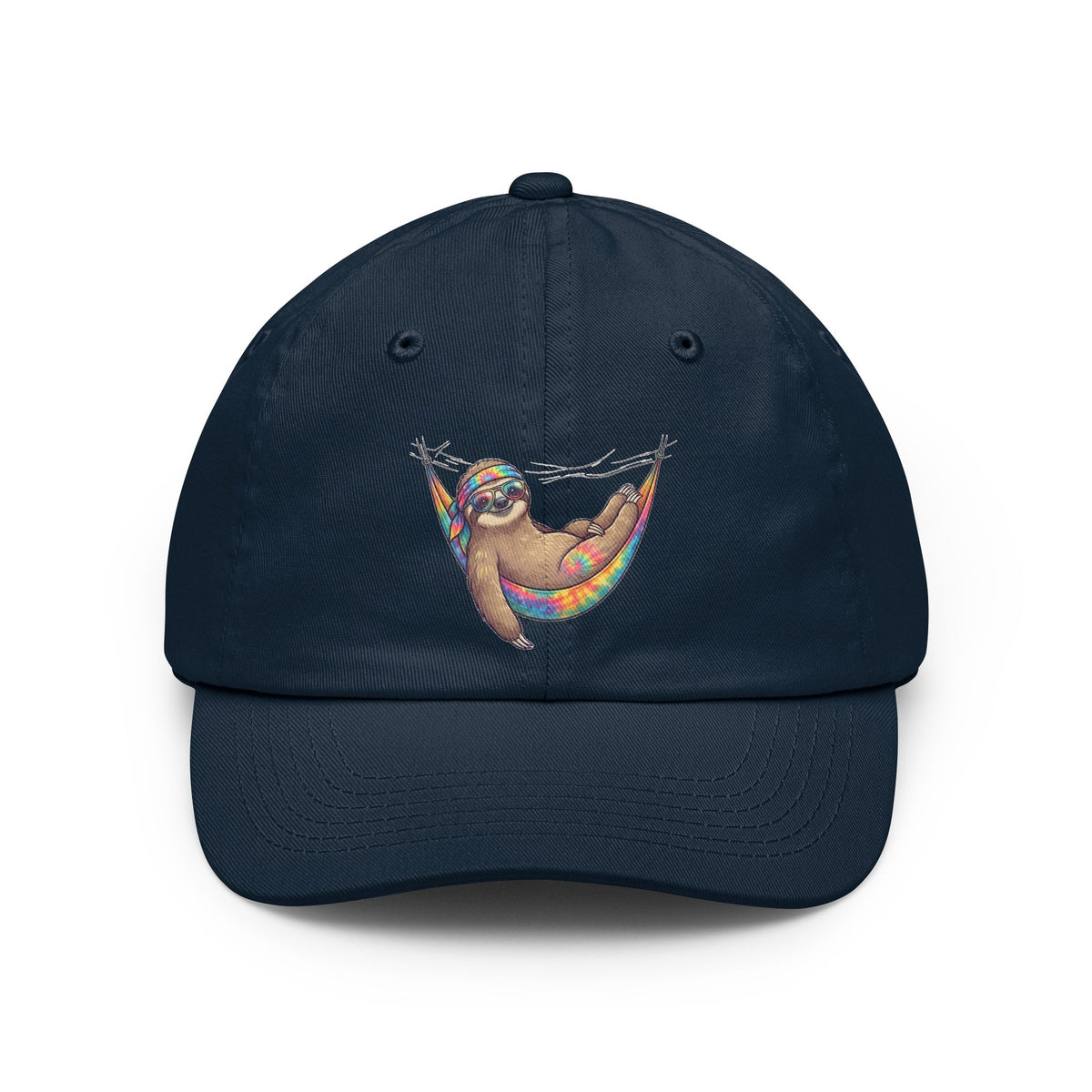Color: Navy | Hippy Sloth Dad Hat