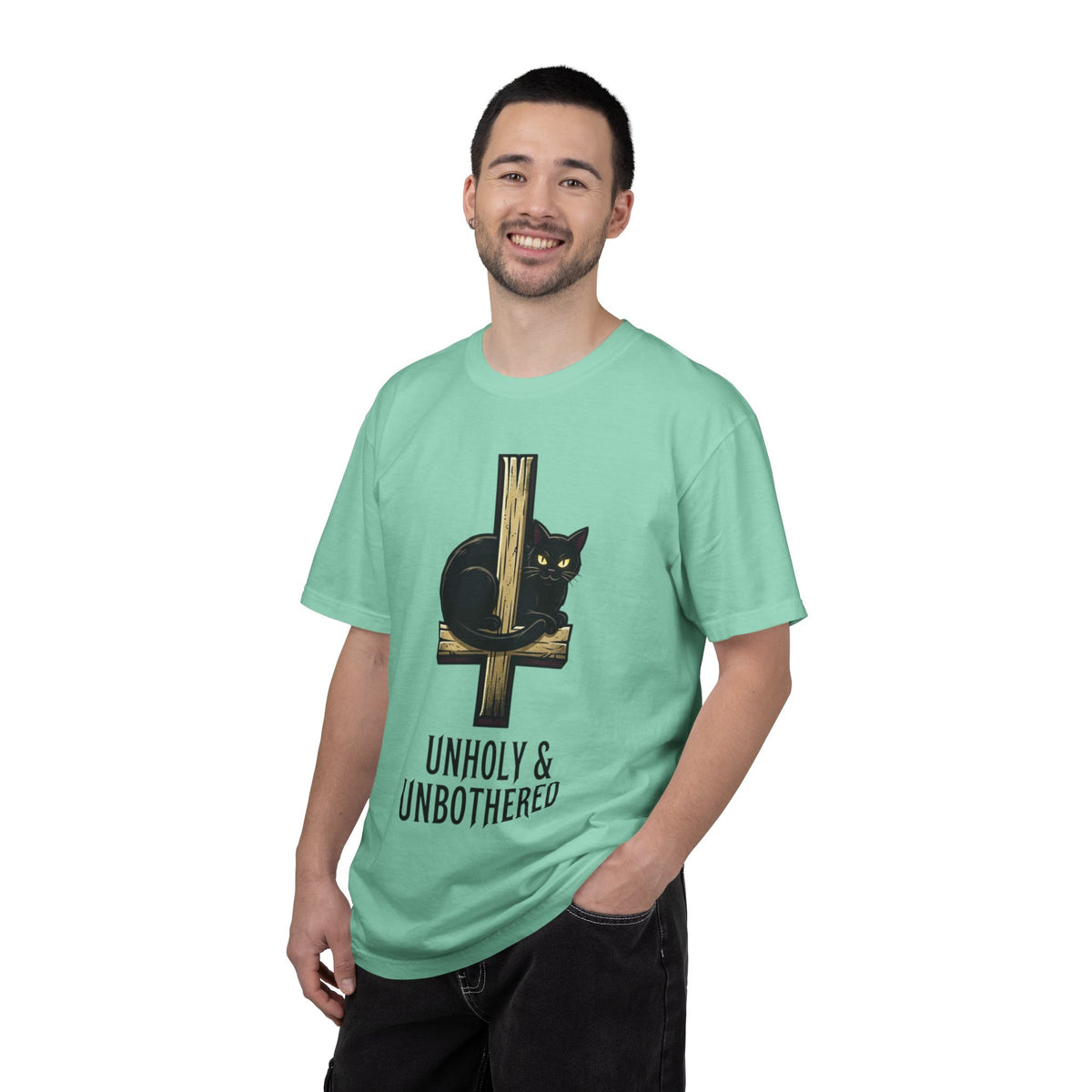 Color: Island Reef | Unholy and Unbothered Unisex Garment-Dyed Tee
