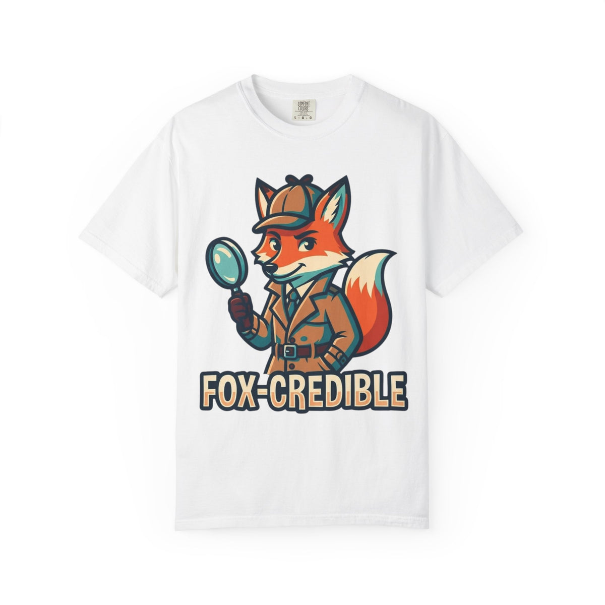Color: White | Fox Credible Unisex Garment-Dyed Tee
