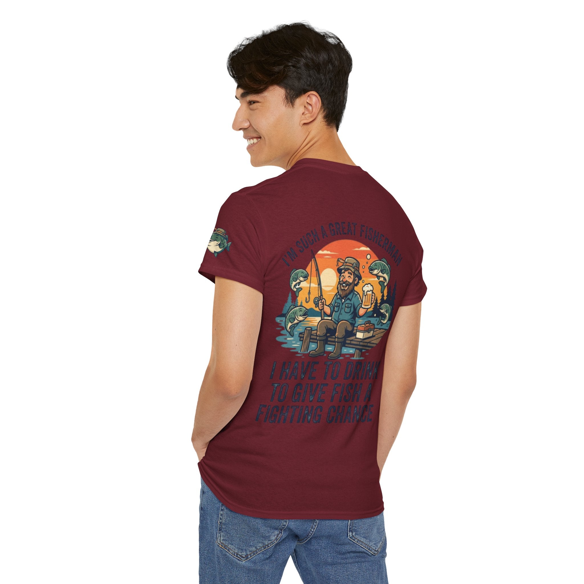 "Drink to Give Fish a Fighting Chance" Premium Graphic Tee