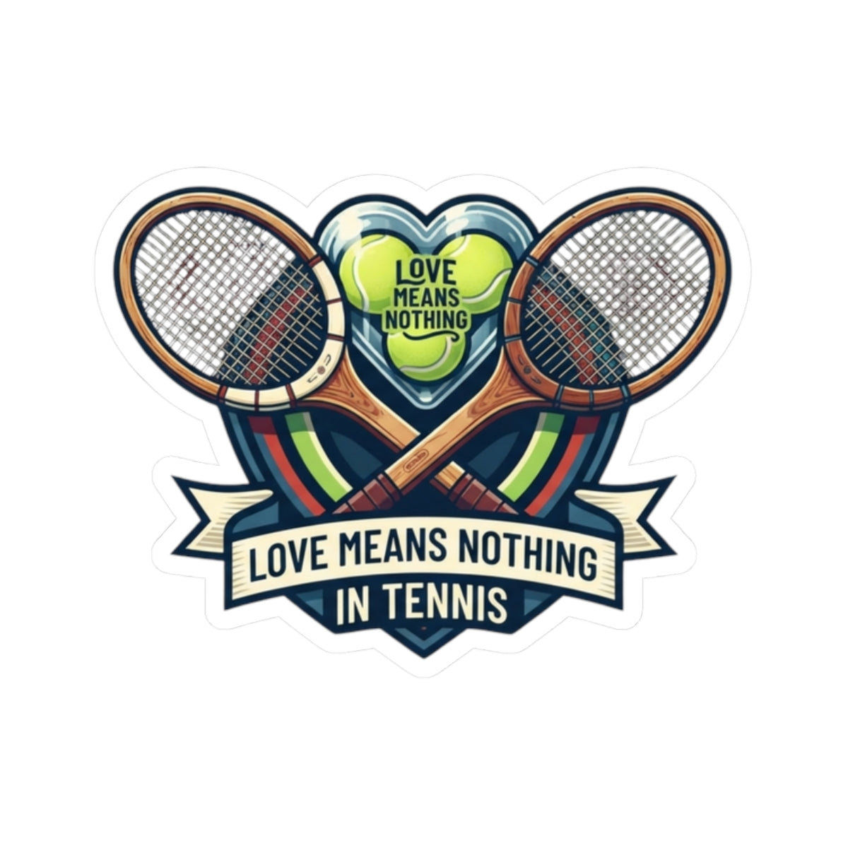 "Love Means Nothing in Tennis" Sticker — Main