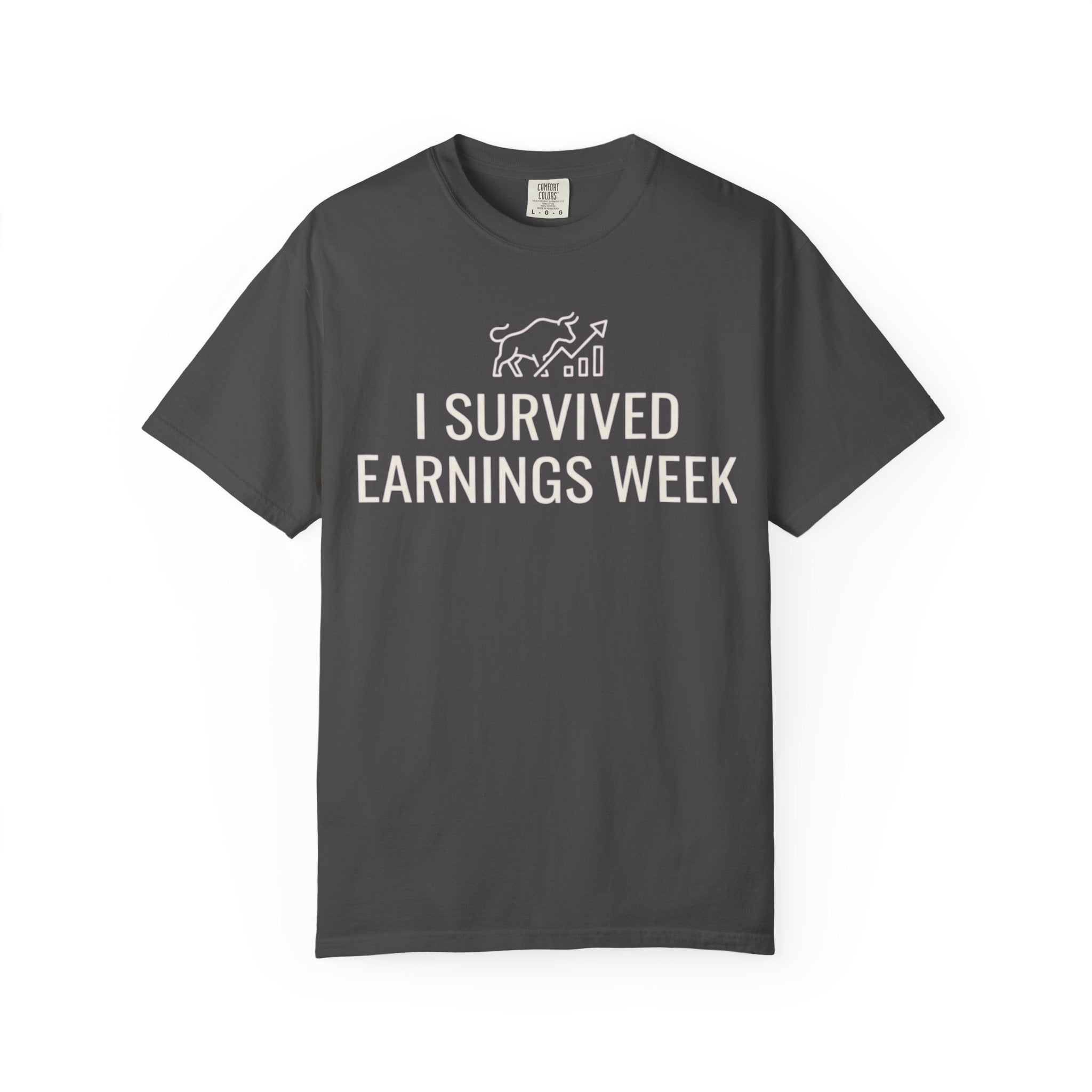 "I Survied Earnings Week" Unisex Garment-Dyed Tee